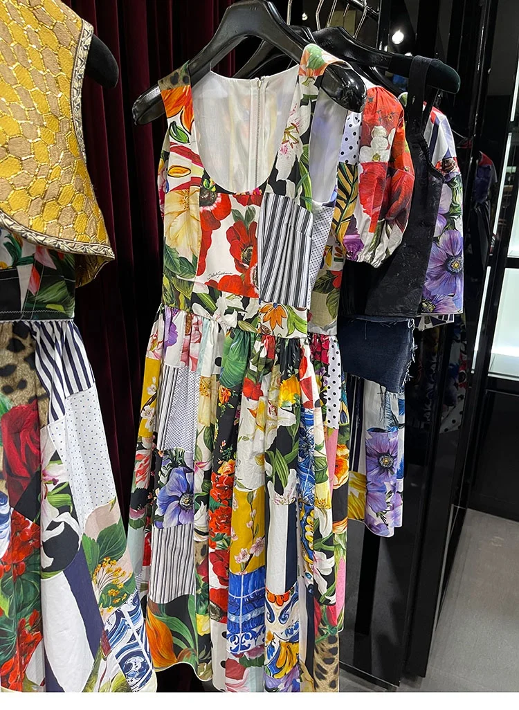 Italian Luxury Brand Printed Natural 100% Cotton Poplin Fabric DIY Fashion Shirt Children's Clothing Fabrics Cloth for Dress