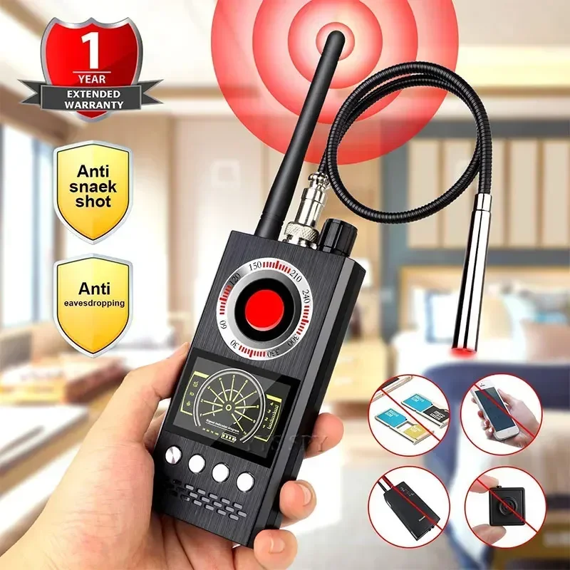 Hidden Camera Detector Professional Anti Spy Camera Detector K68 Bug Scanner Security Protection RF Signal Cam Car GPS Tracker Finder