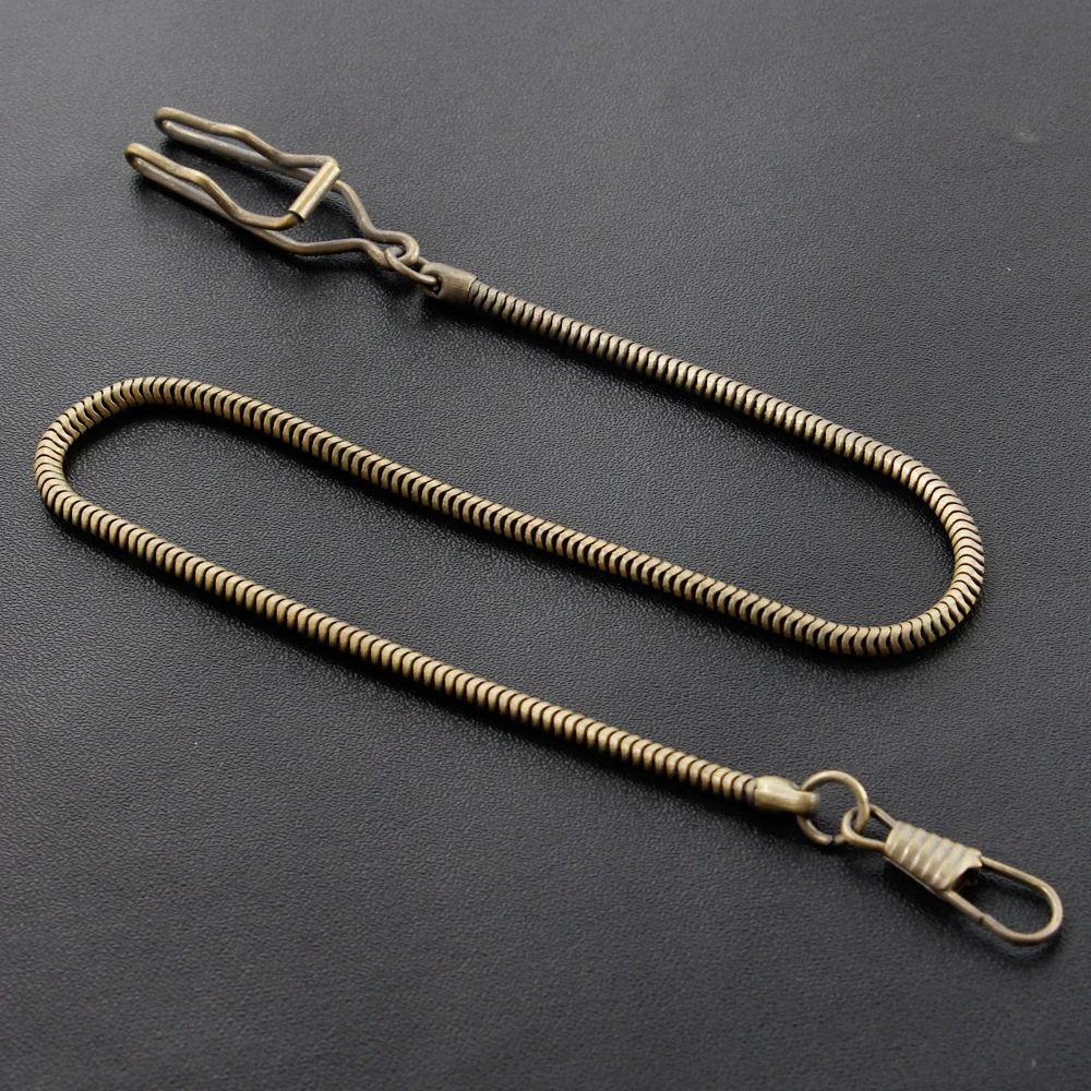 Pocket Watch Chain Bronze Snake Chain Pocket Watch Chain 38.5cm Stainless Steel