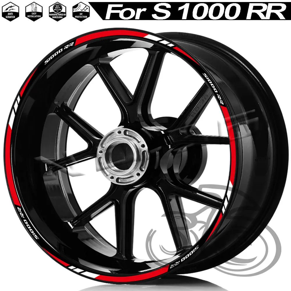 Waterproof Motorcycle Wheel Stickers & Rim Stripe Decals Tape Accessories