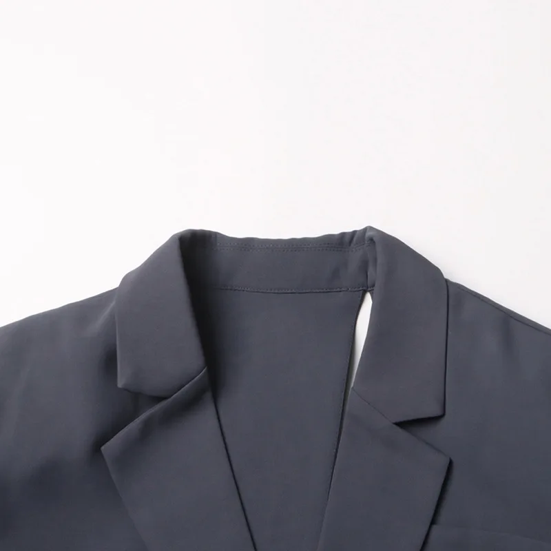 Mit neuen trend igen Damen Taille aushöhlen einfarbigen schlanken Blazer 2024 Herbst mode rücken freie lange Ärmel Mantel weiblich 1 ls155 – Detail 17
