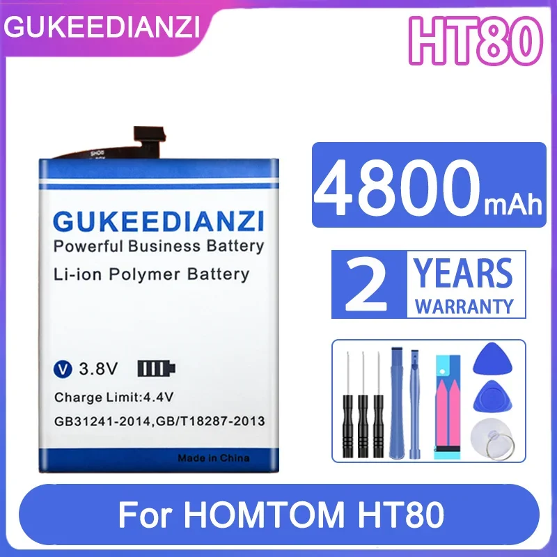 

GUKEEDIANZI Replacement Battery HT 80 4800mAh For HOMTOM HT80 Bateria