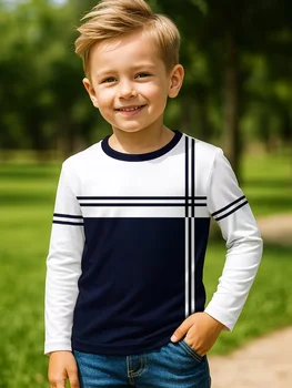 Boys Stripe Long Sleeve Tee 1