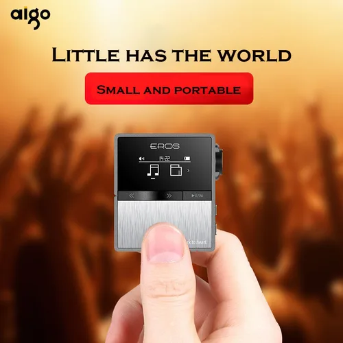 Aigo eros TEN 블루투스 하이파이 플레이어, 전문 무손실 USB, DSD DAC, 휴대용 스테레오 오디오, 미니 음악 플레이어, 128GB 지원 2