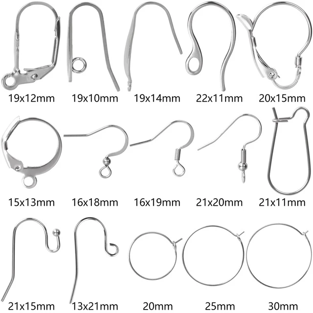 20pcs Stainless Steel French Earring Hooks For Jewelry Making Ear Wire Hoop  Earrings DIY Ear Earring Making Supplies Components - AliExpress