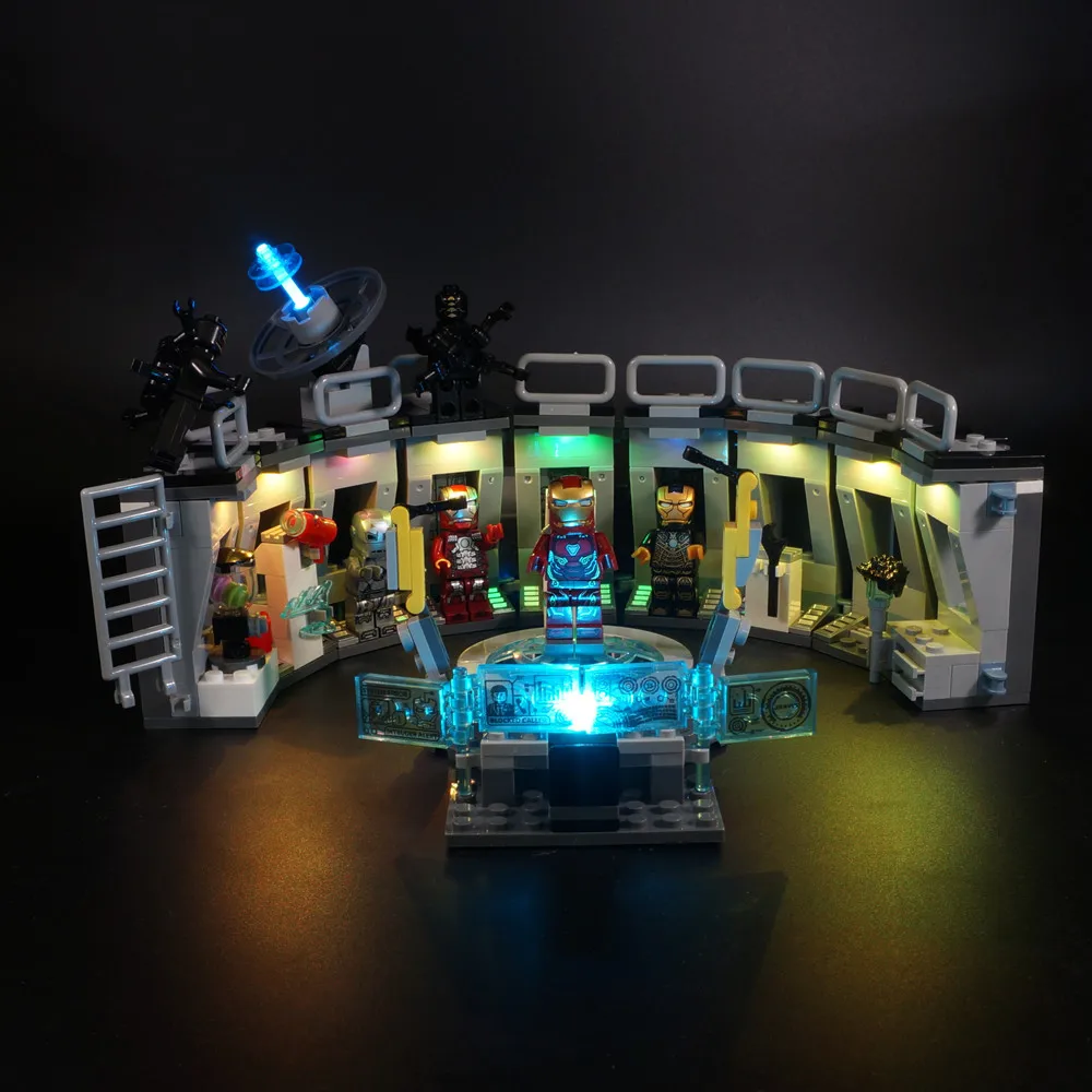 

Led Light Up Kit For Tony Stark Armored hall Building Blocks Compatible With 76125