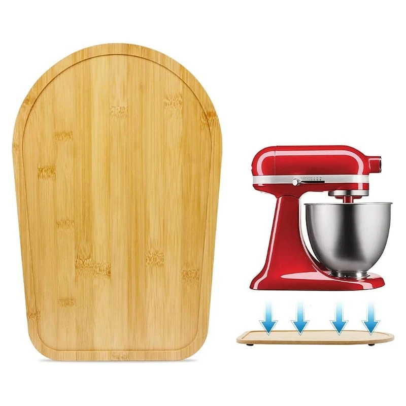 Wooden Mixer Slider Tray For KitchenAid 5-8 Qt Bowl-Lift Stand Mixers - Appliance Moving Mat, Countertop Protector