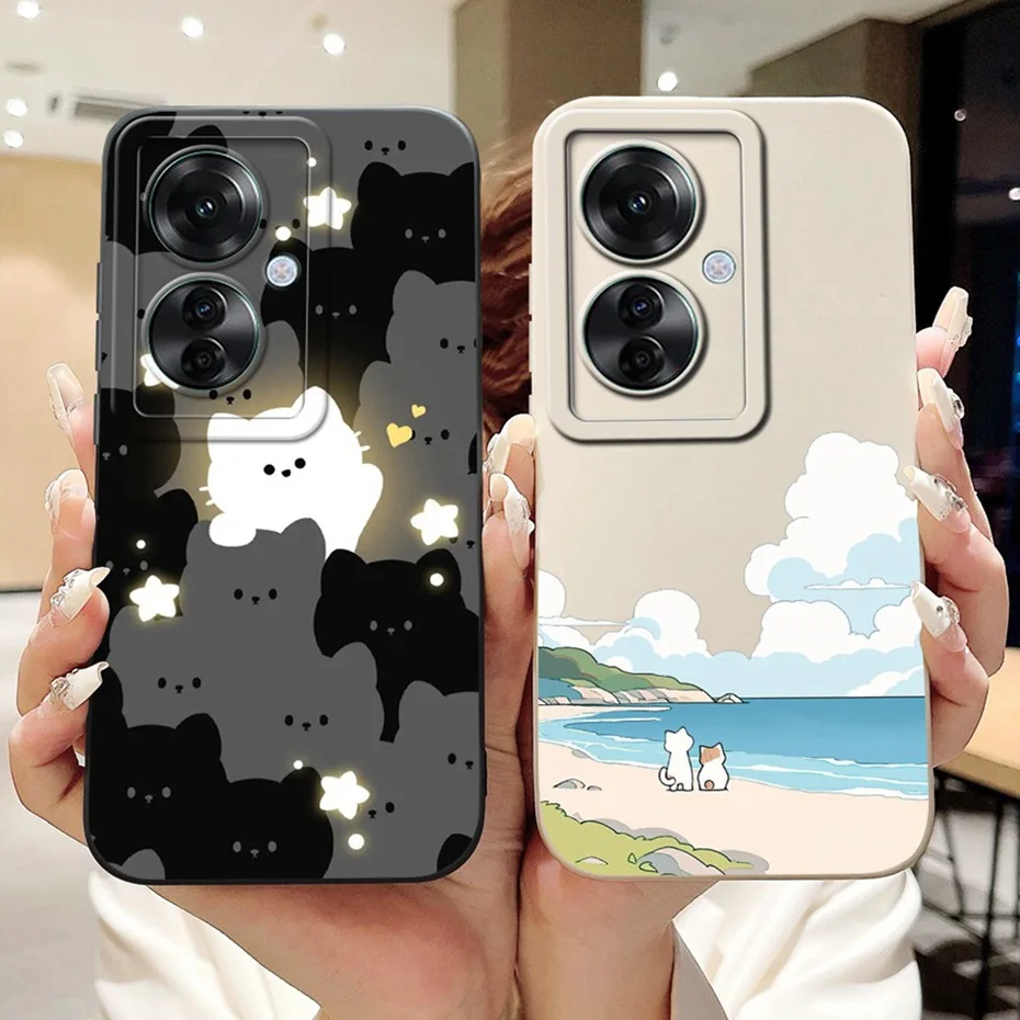 Stylish Painted Soft Silicone Back Cover - Lens Protective Case