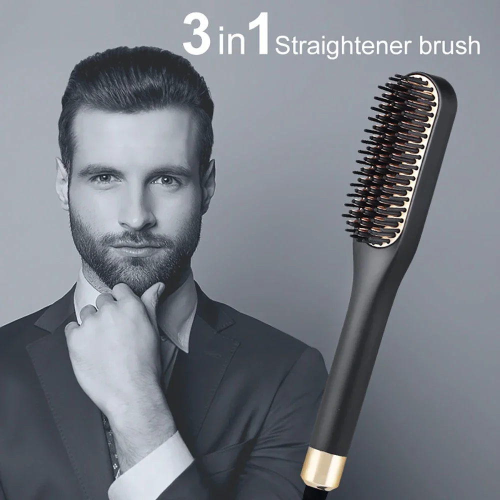 3-in-1 Electric Hair Brush Straightener Comb for Men Women - Dual-Use Styling Tool 6