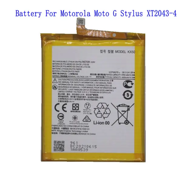 1x 4000mAh 15.6Wh KX50 Replacement Battery For Motorola Moto G Stylus