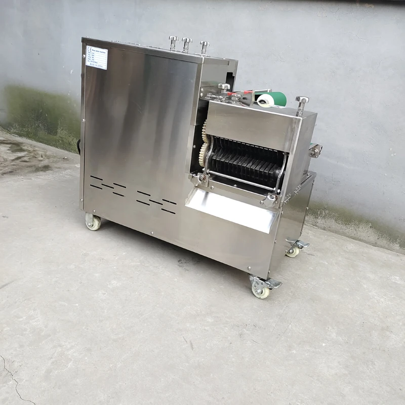 Multifunctional Diced Chicken Cube Cutting Machine 3000W Meat Strip Cutter Meat Slicer Automatic Beef Cube Dicer 4