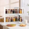1 PC spice storage rack,90 degree swivel item storage rack, countertop 2 tier storage rack,small storage and organizer rack 5