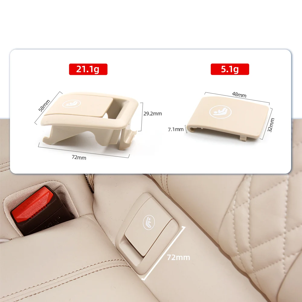 Rear Child Seat Safety ISOFIX Cover Restraint Car Hook Buckle Seat Cover Plate for BMW 5 Series G30-22 Replace 52207451008