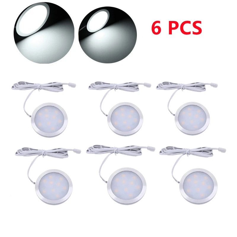 

6PCS Car LED Lamp Vehicle Lights RV Interior Light Auto Roof Ceiling Reading Lamps for Door Foot Trunk Storage Box