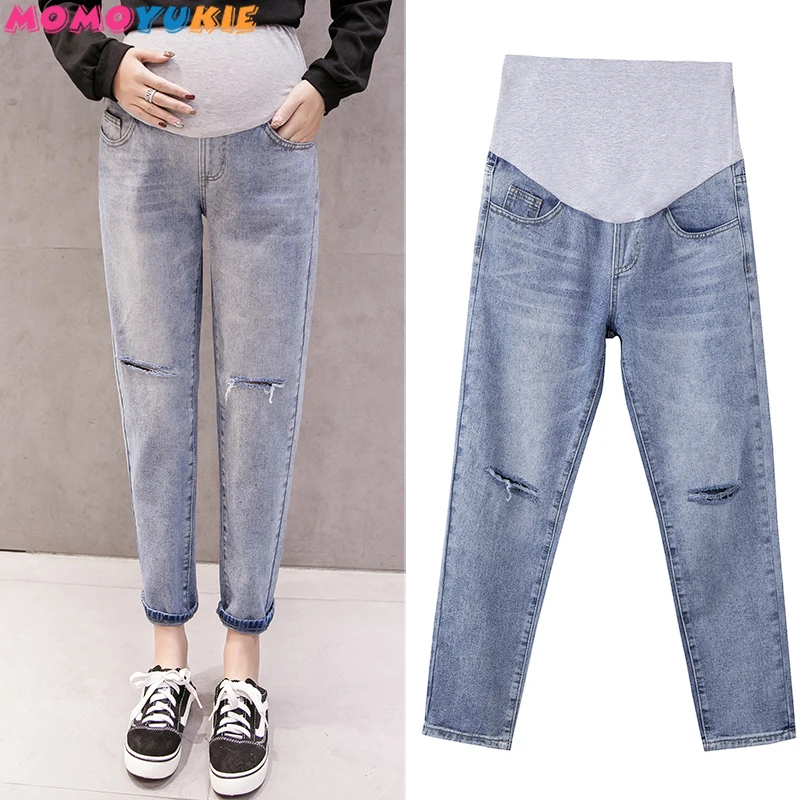 Mom Denim Overall Trousers Grossesse 