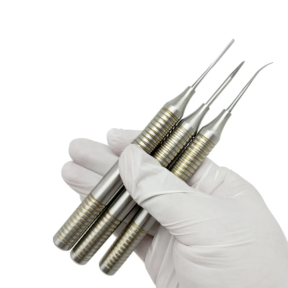 Kit elevatore per estrazione dentale con punta in titanio con periodomo NiTi flessibile per strumenti parodontali per la rimozione dei denti - immagine 6