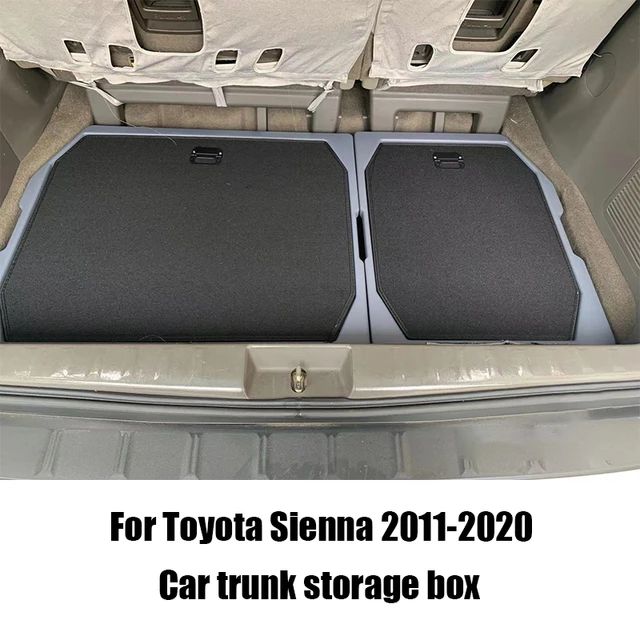 Toyota sienna用のトランク収納ボックス、abs素材、2020、2019、2018