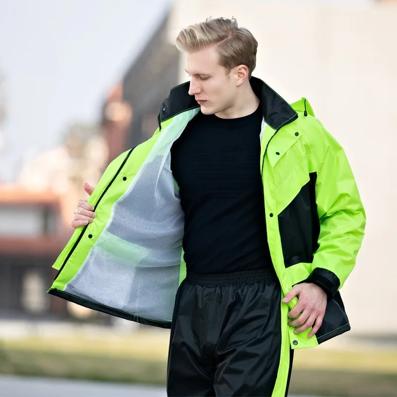 Motorcycle Raincoat Motorcycle Raincoat Suit Rainstorm Prevention Jacket Pants Camping Hiking Fishing Raincoat Moto Motorcyclist Rider Rain