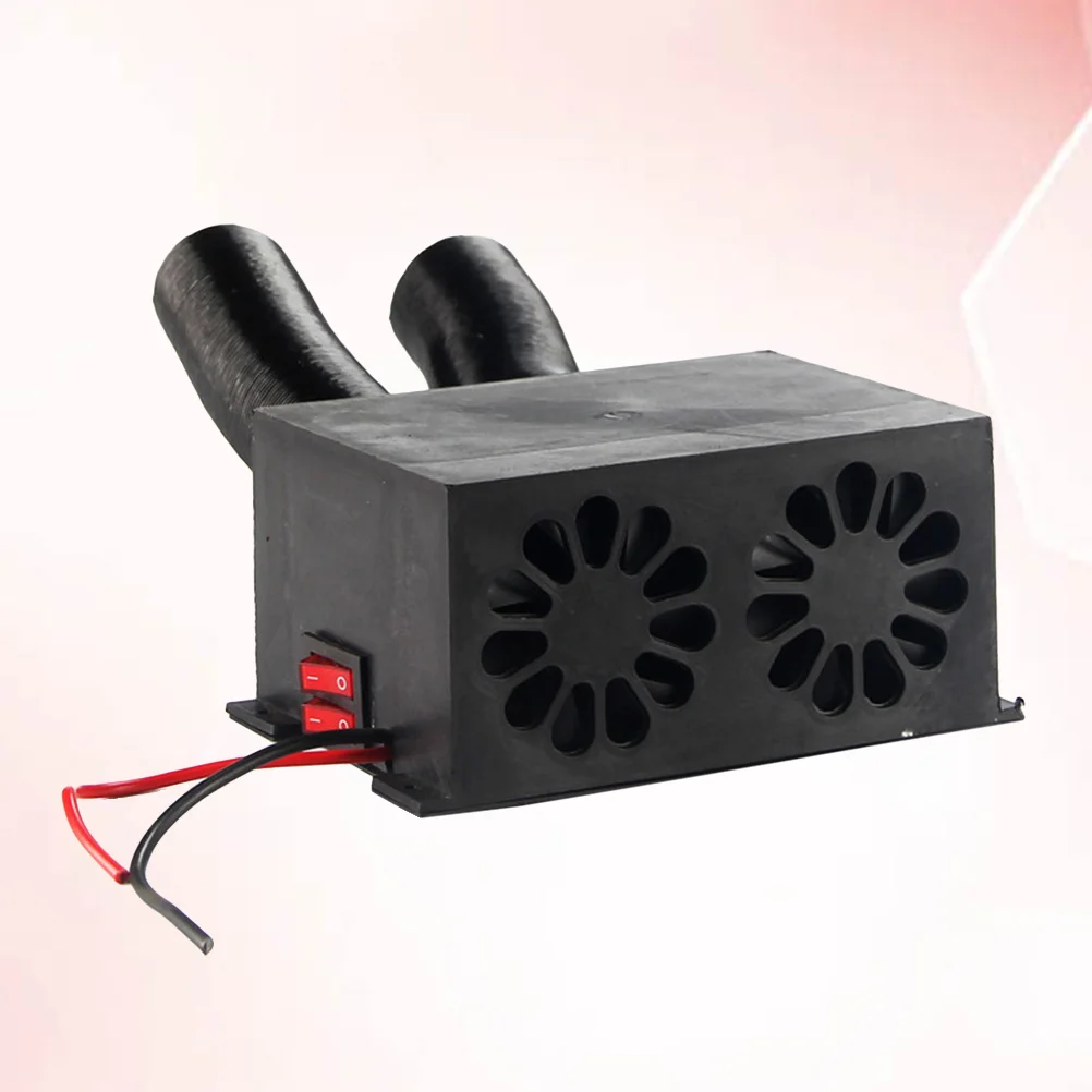 

12V Car Portable Fan Heater Defroster Demister for Truck Bus Van (Black)