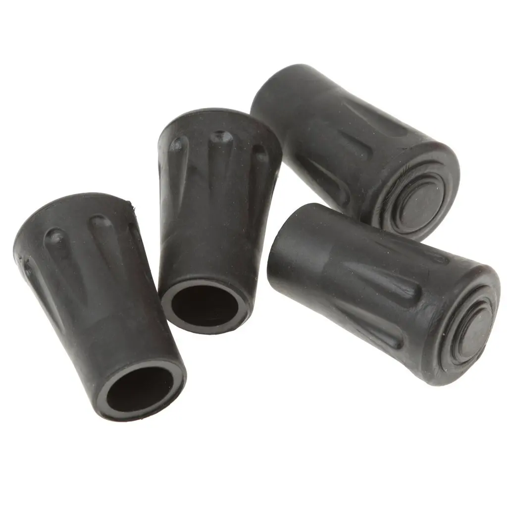 4 pcs Replacement Rubber Tips End For Hiking Stick Walking Trekking Poles 4cm