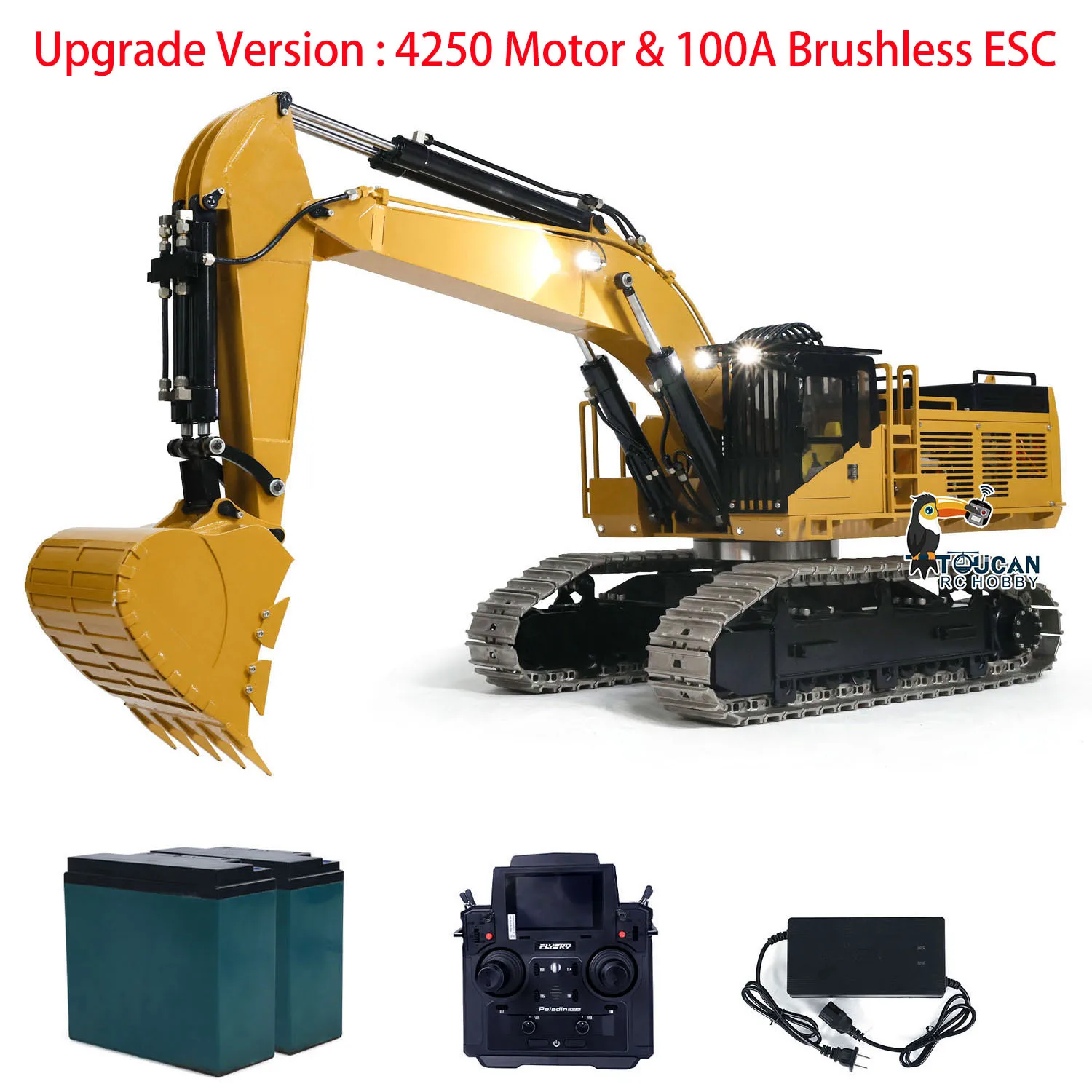 업그레이드 된 1:8 RC 유압 굴삭기 385CF 150KG 헤비 듀티 라디오 컨트롤 파는 사람 DIY 모델 Aldults 선물 THZH1841