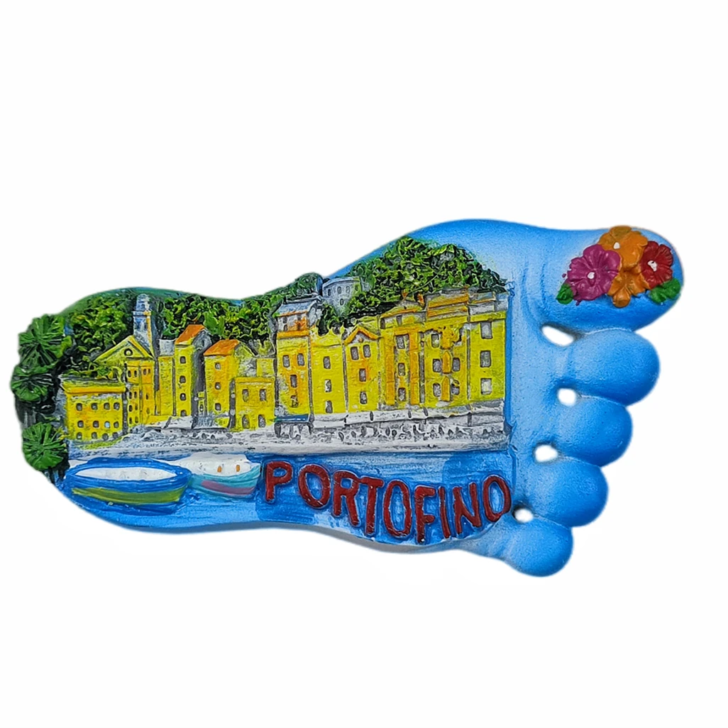 Magnete Frigo 3D Taormina Sicilia Italia - Souvenir In Resina Fatto A Mano, 6,5x8,5 Cm - 3