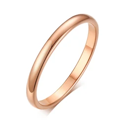 Elegant Chic Twisted Rope Slim Ring - Stainless Steel Wedding Band - 8 (2mm width R - 486R)