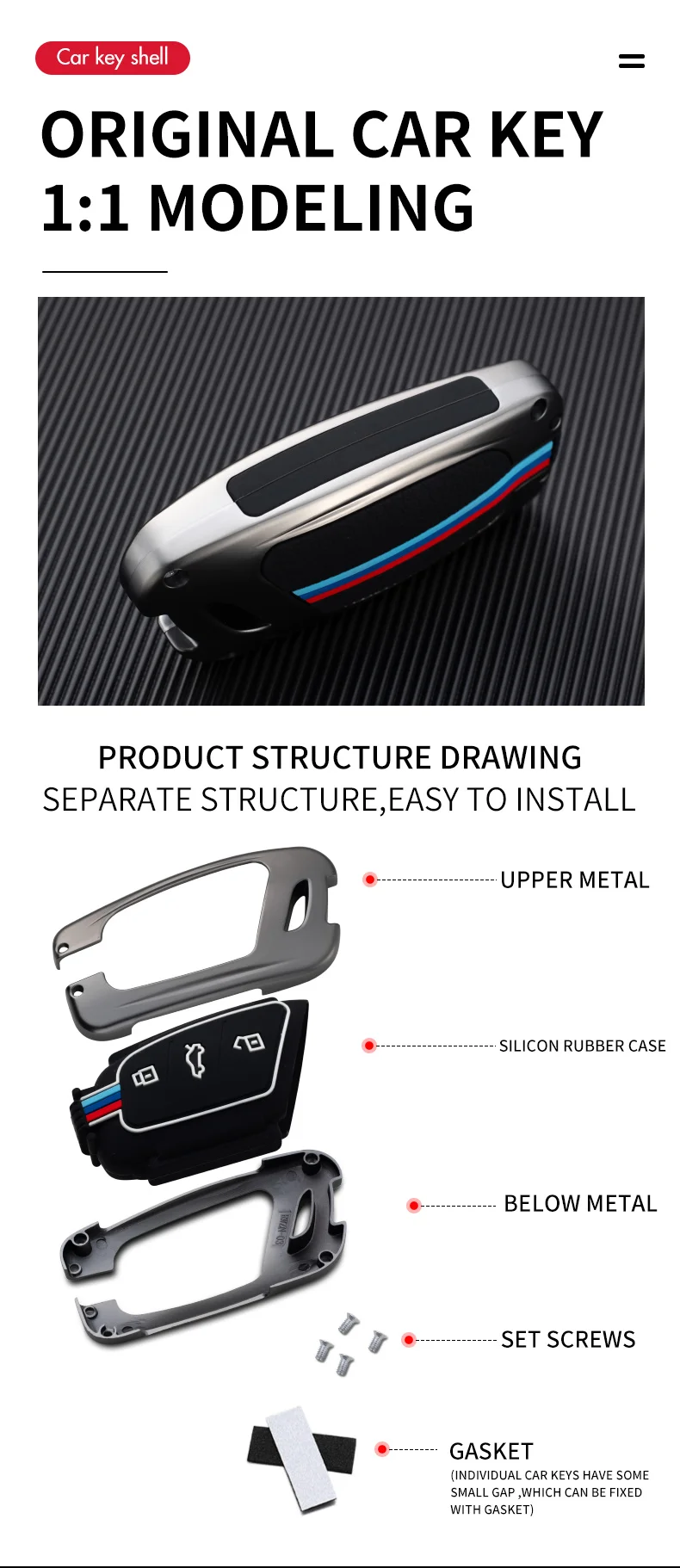 Custodia portachiavi intelligente in lega di zinco con copertura completa per Roewe I5 RX3 RX5 2017 2019 per MG ZS accessori per la protezione dello styling automatico 9 Custodia portachiavi intelligente in lega di zinco con copertura completa per Roewe I5 RX3 RX5 2017 2019 per MG ZS accessori per la protezione dello styling automatico - S8670fe2fcc0e427a9fd469d935341d830