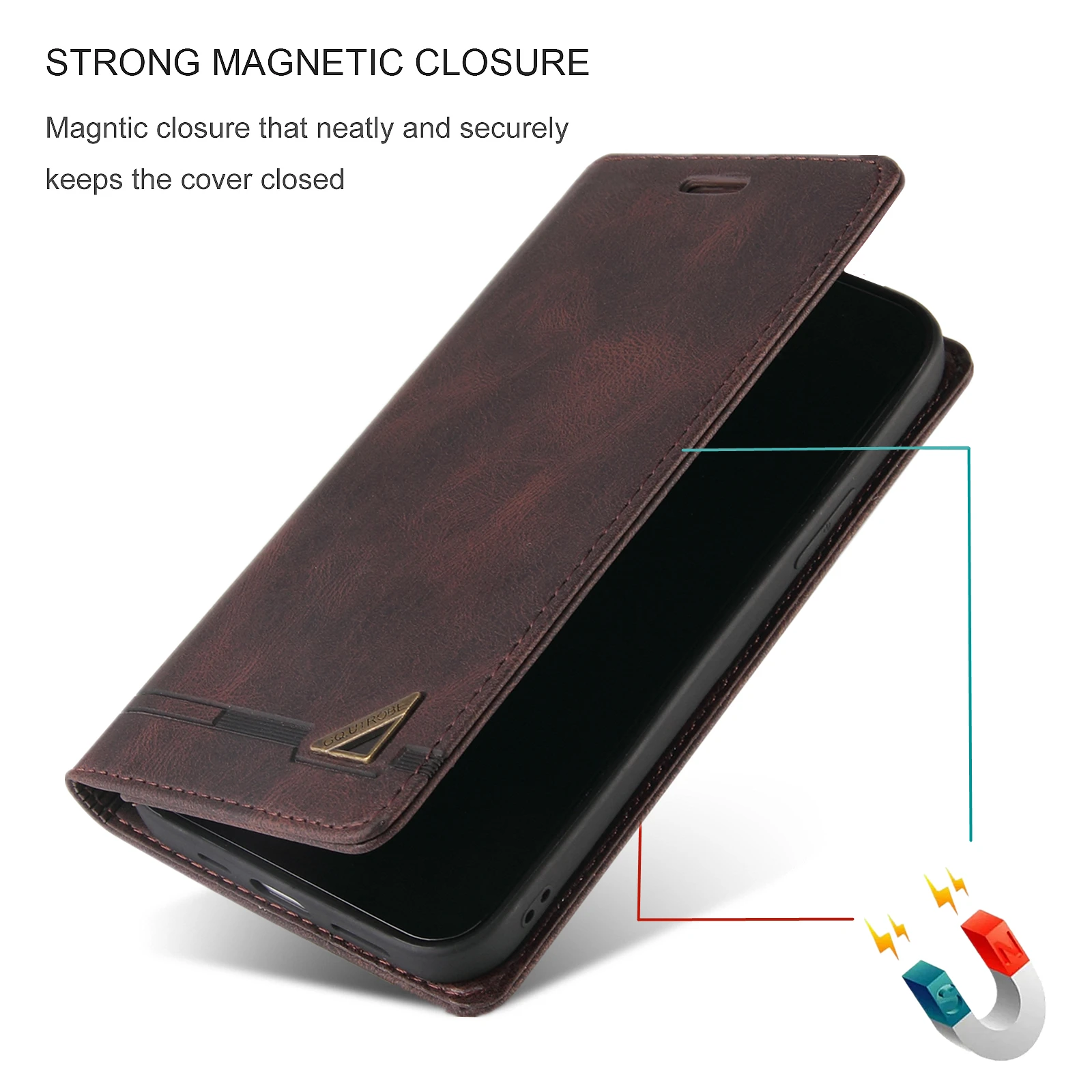 Leather Anti-Theft RFID Flip Cover Case