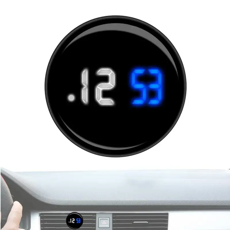 Clock For Vehicle Dashboard Waterproof Stick On Dashboard Clock Touch Control Clocks For Convertible Car SUV Travel Auto