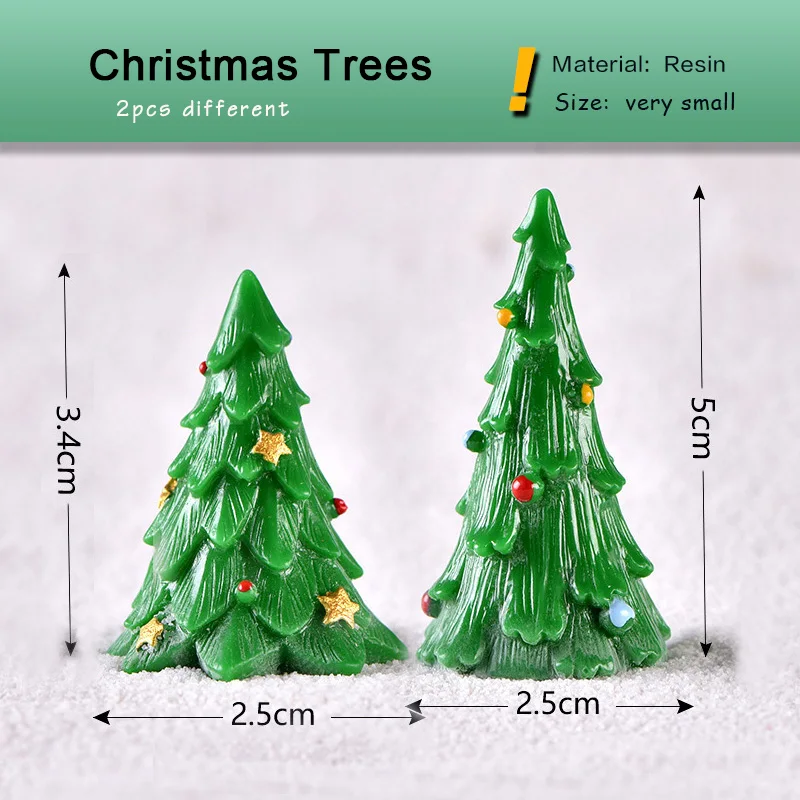 Christmas Deer Santa Claus Sled Tree Snowman Figurine Doll House Home Decor Miniature Garden Decoration Accessories Modern