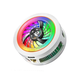 Advanced Magnetic Phone Cooler with AI Temperature Regulation and Digital Display (White)