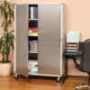 Mega Lockable Storage Cabinet 48" W X 24" D X 72" H Granite Ribbed Side Panels Help Protect Against Dents and Divots From Impact 6