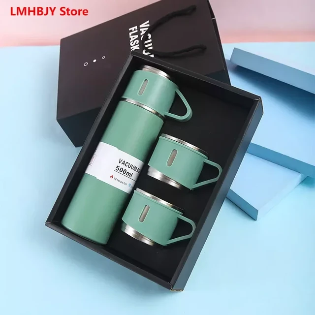 304 Vacuum Stainless Steel Thermos Cup Set or Single Cup Portable Sport  Travel Handbag Gift Box Coffee Business Water Bottles - AliExpress