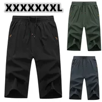 Men Casual Shorts Pants Plus Size 3XL-9XL Summer Sweatpants Three Quarter Shorts Sport Pants 3/4 Pants Gym Shorts 1