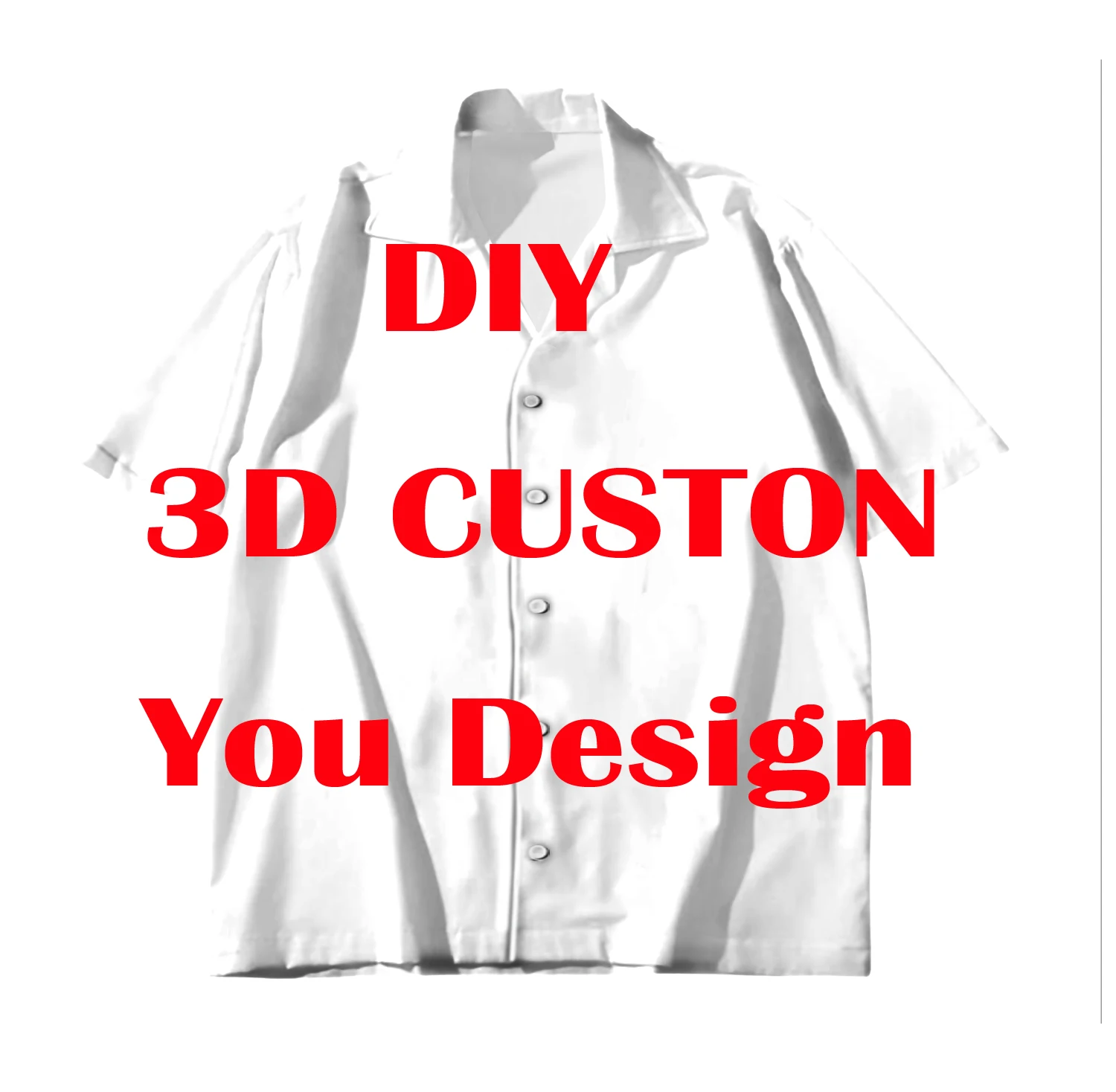 

DIY Personalized Design pattern 3D All Over Printed Men's For Women Spread-Collar Hawaii Shirt Casual short sleeve shirt