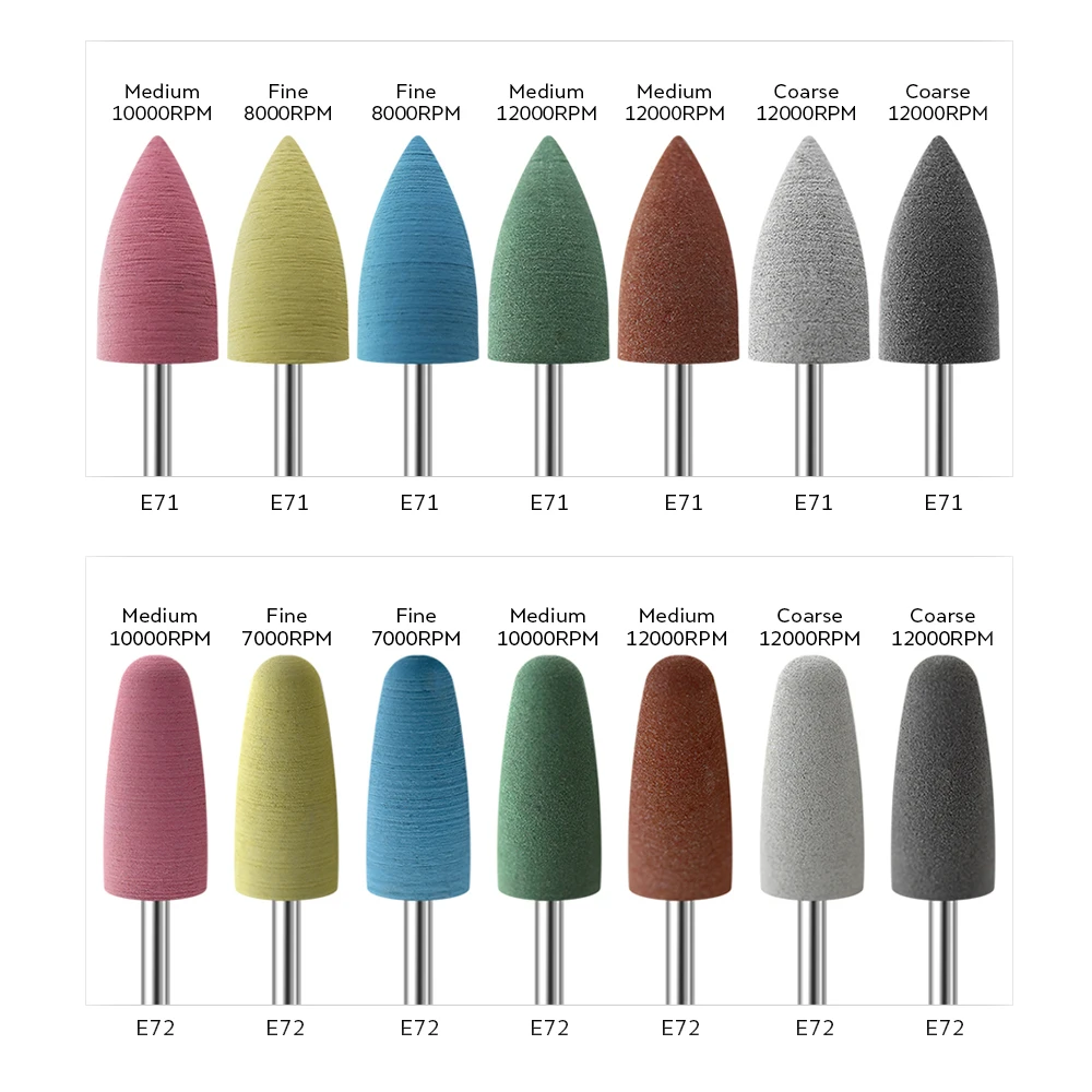 Rubber Nail Drill Bit Electric Nail Files Pedicure Manicure Milling Cutter Silicone Polishing Buffer Polisher Grinder Cuticle 3