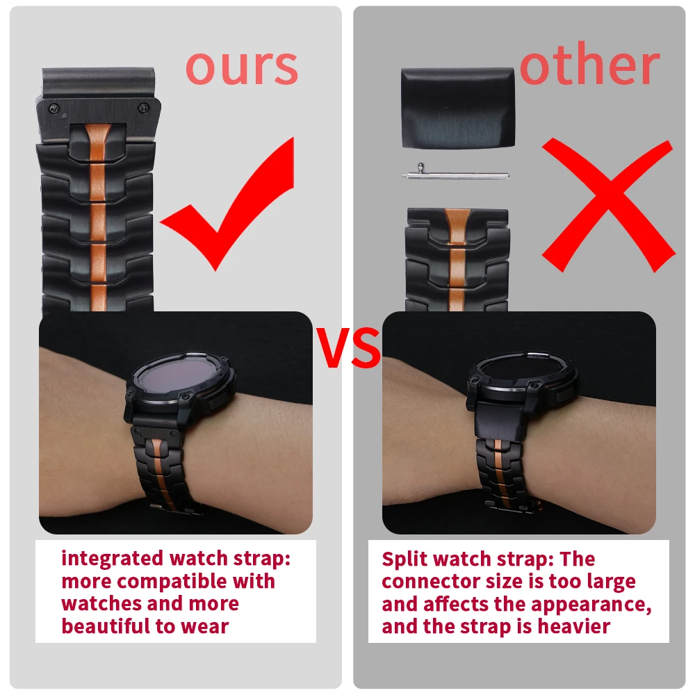 Premium Stainless Steel Watch Band Bracelet, QuickFit 22mm/26mm