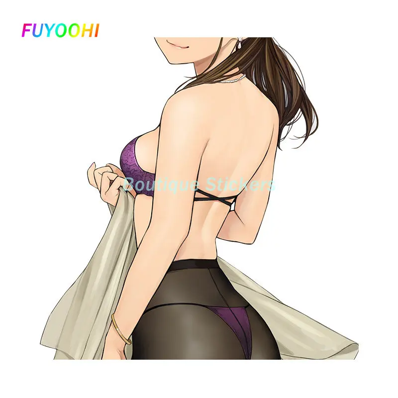 

FUYOOHI Play Stickers Big Buttock Anime Decal Trunk Windshield Car Stickers Laptop Occlusion Scratch Graphics Vinyl Decals