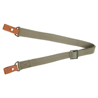 Outdoor Hunting Rifle Sling Rope With Cowhide Gun Rope Technique Adjustable Nylon Fan Seat Belt Double-point Lanyard 2