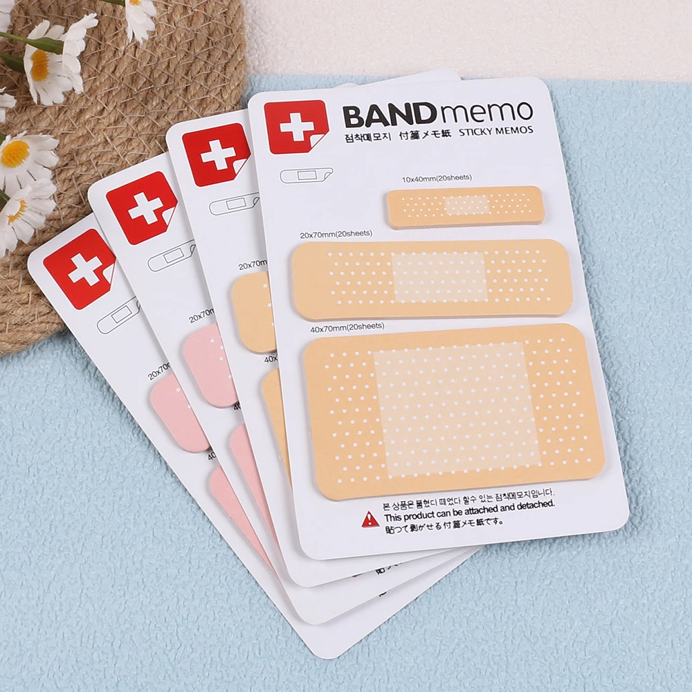 Bandage-Shaped Sticky Note Pads - Creative School & Office Supplies