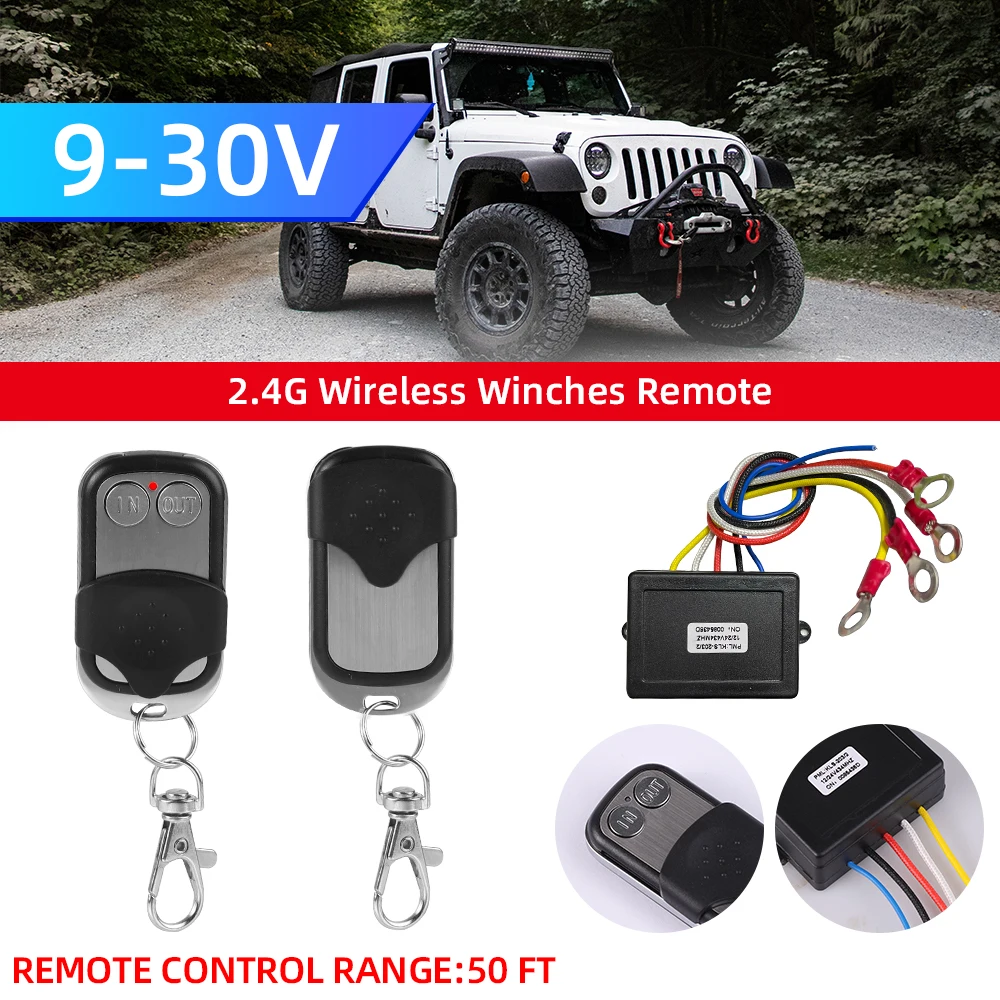 

2Pcs Remote Control DC9V-30V Wireless Recon Recovery Winch Remote Control For Truck/Jeep SUV ATV Winch Warn Ramsey(6.8