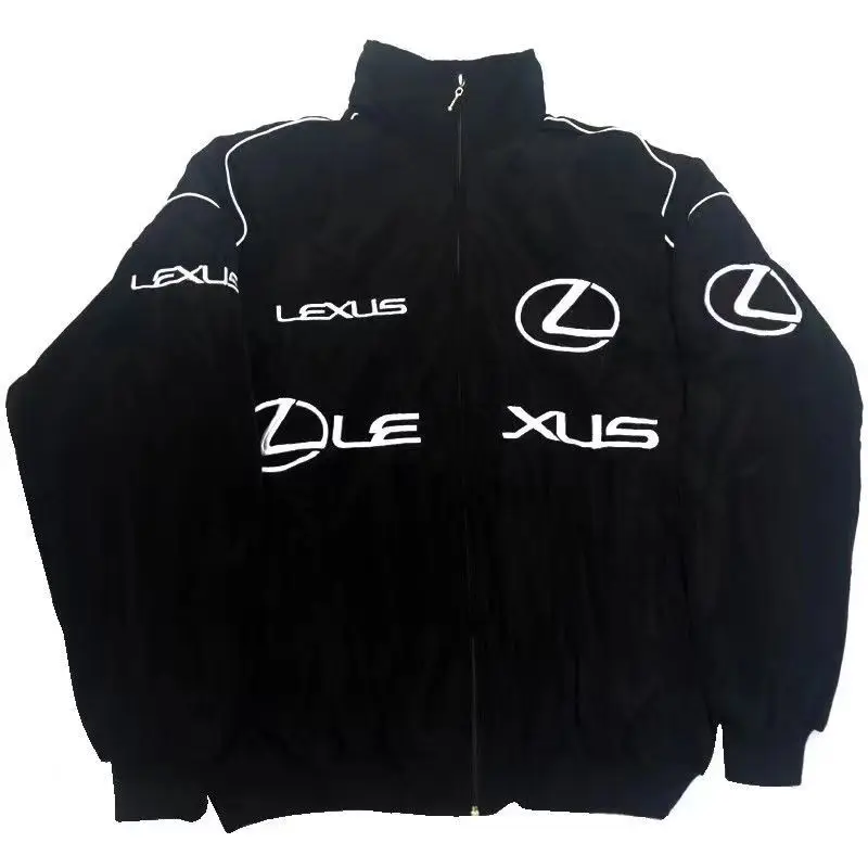 Men's new warm motorcycle jacket casual embroidery youth racing down jacket 2