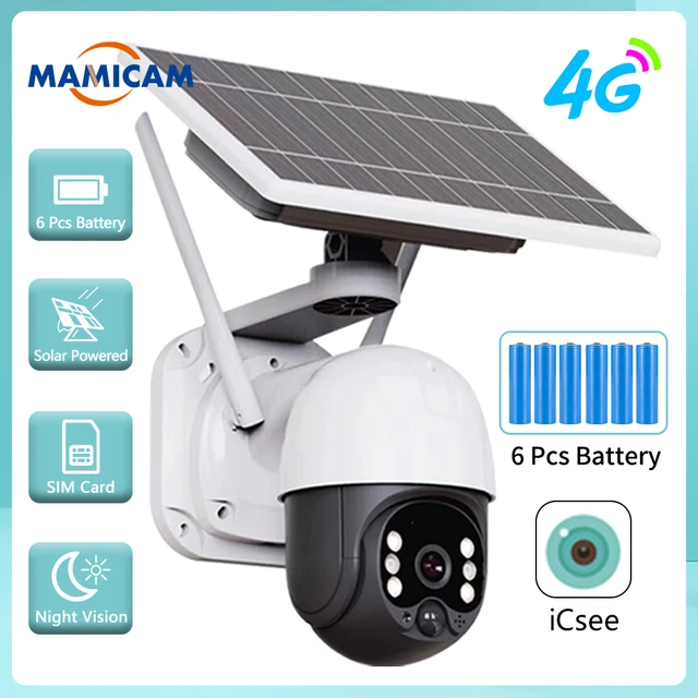 2K Camara Solar Inalambrica De Seguridad Wifi IP66 Para Casas Exterior Con  Audio