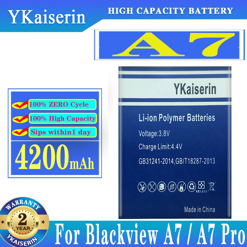 YKaiserin 4200mAh Mobile Phone Battery for Blackview A5 A6 A7 / Pro A7Pro A8 A8MAX A9 Replacement Batteries + Track Code | Мобильные