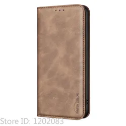 Luxury Magnetic Flip Leather Wallet Phone Case - Anti - theft Cover for Oppo A6 5G CPH2831 (Brown)