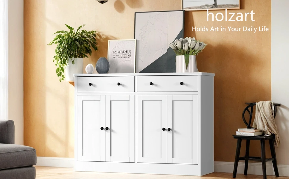 buffet cabinet with 4 door and 2 drawer