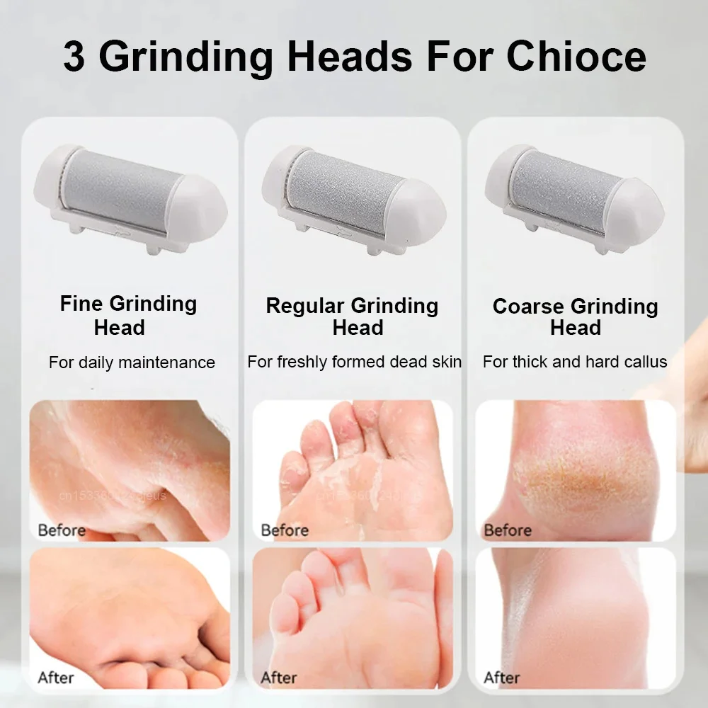 Electric Pedicure File Foot Dead Hard Skin Grinding Sandpaper for Heels Callus Remover Professional Feet Pedicure Care Tools Kit