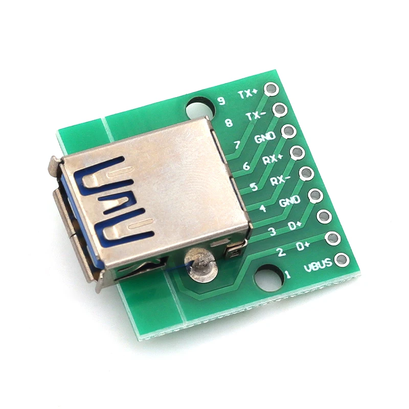 Compact USB Adapter Board with USB A Male to USB B Female Interface