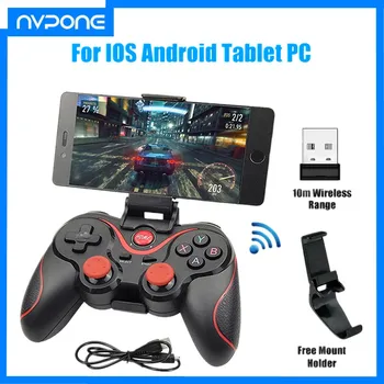 X3 Controller di gioco Bluetooth wireless per PC Telefono cellulare Android IOS TV BOX Tablet Joystick Gamepad Joypad Holder Regalo per bambini 1